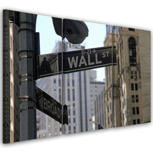 OBRAZ TRYPTYK Nowy Jork Wall Street USA 120x80