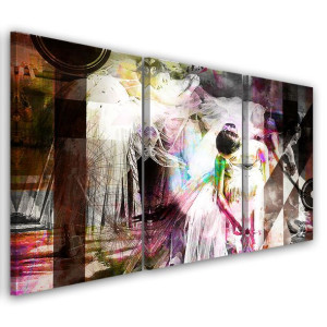 OBRAZ TRYPTYK Pastele Kobiata 90x60