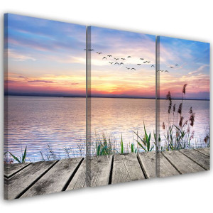 OBRAZ TRYPTYK Pomost 90x60