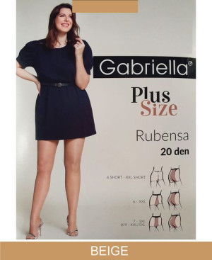GABRIELLA RUBENSA Rajstopy 20 den 7-XXXL / Beige