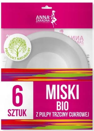 AZ Miski BIO z pulpy trzciny cukrowej 6 szt.
