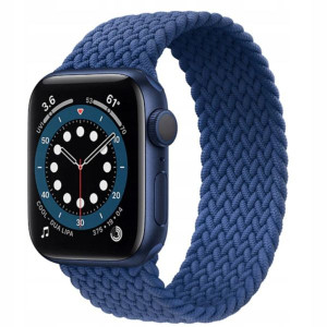 Pasek 42-44mm Pleciony Do Apple Watch Granatowy