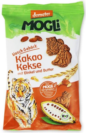 Ciasteczka kakaowe z orkiszem i masłem Demeter BIO Bez Cukru 50 g - Mogli