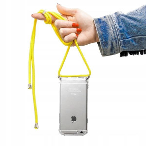 Etui Crossbody Do Iphone Xr Żółty Sznurek Case