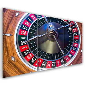 OBRAZ TRYPTYK Ruletka Poker Hazard 120x60