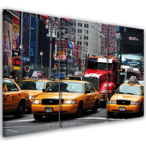 OBRAZ TRYPTYK Taxi Times Square New York 120x60