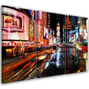 OBRAZ TRYPTYK Times Square Nowy Jork 60x30