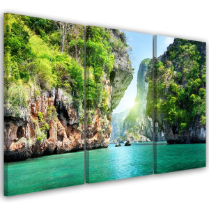 OBRAZ TRYPTYK Tropikalna Plaża 60x40