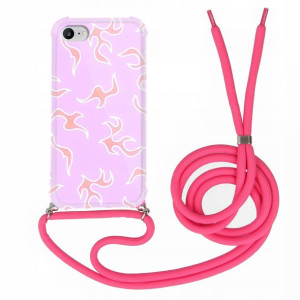 Etui Crossbody Do Xiaomi Mi 10 Lite Różowy Wzory
