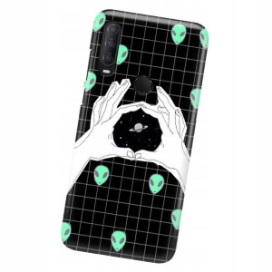 Etui do ALCATEL 3L 2020 Case KOSMOS Księżyc Wzory