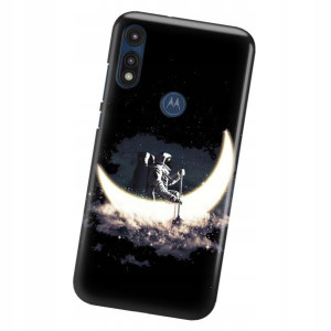 Etui do MOTOROLA E7 Obudowa KOSMOS Księżyc Wzory
