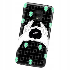 Etui do MOTOROLA G7 Obudowa KOSMOS Księżyc Wzory