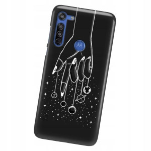 Etui do MOTOROLA G8 Obudowa KOSMOS Księżyc Wzory