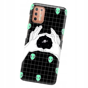 Etui do MOTOROLA G9 PLUS Case KOSMOS Księżyc Wzory