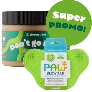 Pet Dream House miska nakładka do lizania Green Easy + Green Paw Don’t go N