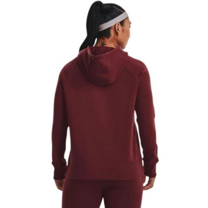 Bluza damska under armour rival fleece logo hoodie bordowa 1356318 690