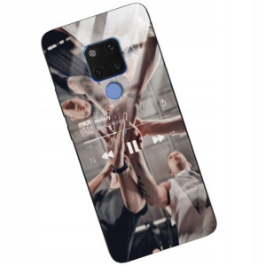 Etui Glass do HUAWEI MATE 20 Muzyka Spotify Wzory