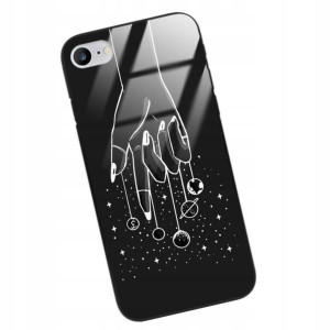 Etui GLASS do IPHONE SE 2020 KOSMOS Księżyc Wzory