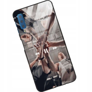 Etui Glass do SAMSUNG A7 2018 Muzyka Spotify Wzory