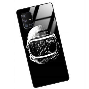 Etui GLASS do SAMSUNG A71 5G KOSMOS Księżyc Wzory