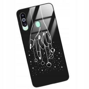Etui GLASS do SAMSUNG M40 KOSMOS Księżyc Wzory