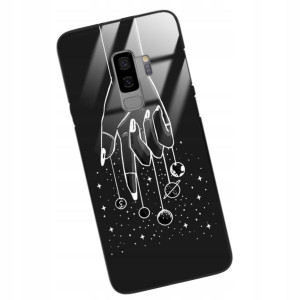 Etui GLASS do SAMSUNG S9 PLUS KOSMOS Księżyc Wzory