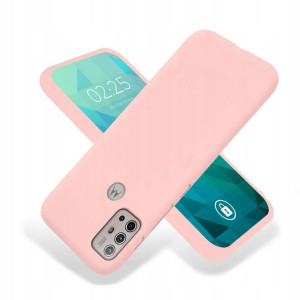 Etui Guma Matowa Do Motorola Moto G10 Pudrowy Róż