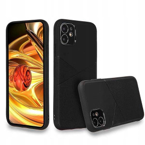 Etui Guma Skóra Huawei Y9 2019 Czarny Case