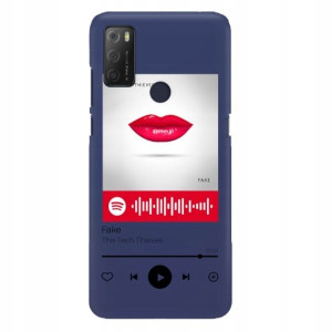 Etui MAT do ALCATEL 3L 2021 Granat Spotify Wzory