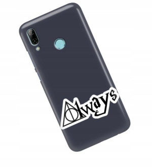 Etui Mat do HUAWEI P SMART 2019 Granat Filmy Wzory