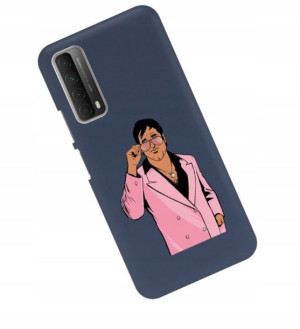 Etui Mat do HUAWEI P SMART 2021 Granat Filmy Wzory
