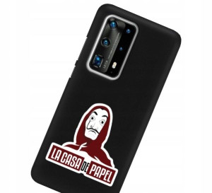 Etui Mat do HUAWEI P40 PRO PLUS Czarny Filmy Wzory