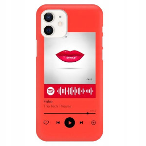 Etui MAT do IPHONE 12 PRO Czerwony Spotify Wzory