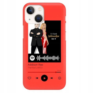 Etui MAT do IPHONE 13 MINI Czerwony Spotify Wzory