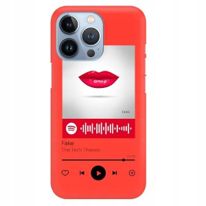 Etui MAT do IPHONE 13 PRO Czerwony Spotify Wzory