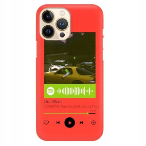 Etui MAT do IPHONE 13 PRO MAX Czerwony Wzory