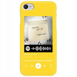 Etui Mat do IPHONE SE3 ŻÓŁTY Spotify Modne Wzory