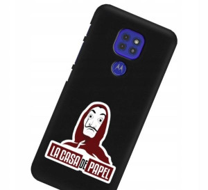 Etui Mat do MOTOROLA G9 PLAY Czarny Filmy Wzory