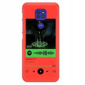 Etui MAT do MOTOROLA MOTO G9 Czerwony Muzyka Wzory