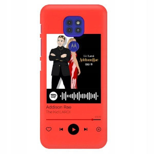 Etui MAT do MOTOROLA MOTO G9 PLAY Czerwony Wzory