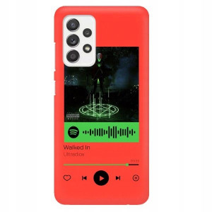 Etui MAT do SAMSUNG A52 5G Czerwony Spotify Wzory