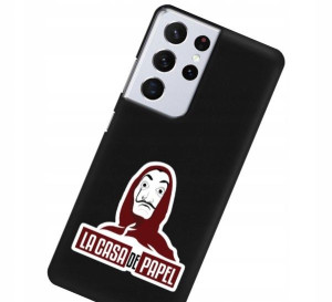 Etui Mat do SAMSUNG S21 ULTRA Czarny Filmy Wzory