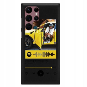 Etui Mat do SAMSUNG S22 ULTRA Czarny Spotify Wzory