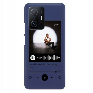 Etui MAT do XIAOMI 11T PRO 5G Granat Spotify Wzory