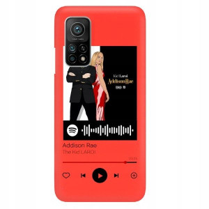 Etui MAT do XIAOMI Mi 10T PRO Czerwony Wzory