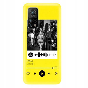 Etui MAT do XIAOMI Mi 10T PRO ŻÓŁTY Spotify Wzory