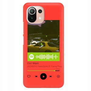 Etui MAT do XIAOMI Mi 11 LITE 5G Czerwony Wzory