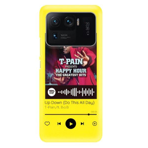 Etui MAT do XIAOMI Mi 11 ULTRA ŻÓŁTY Spotify Wzory