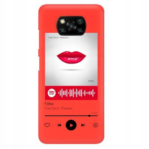 Etui MAT do XIAOMI POCO X3 NFC Czerwony Wzory