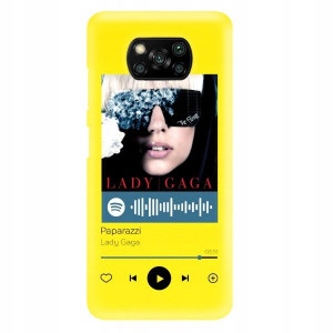 Etui MAT do XIAOMI POCO X3 NFC ŻÓŁTY Spotify Wzory